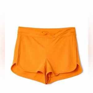 Athleta Neon Orange Run Shorts Athleisure Dopamine Active Y2K-Large